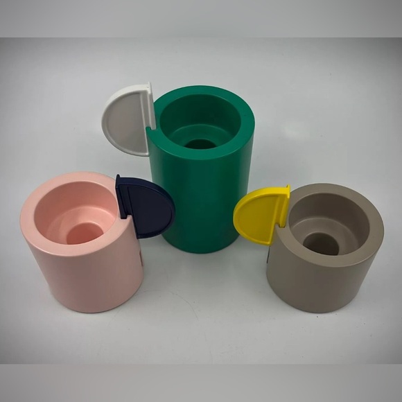 Stacking adjustable colorful candle holders - Picture 2 of 10